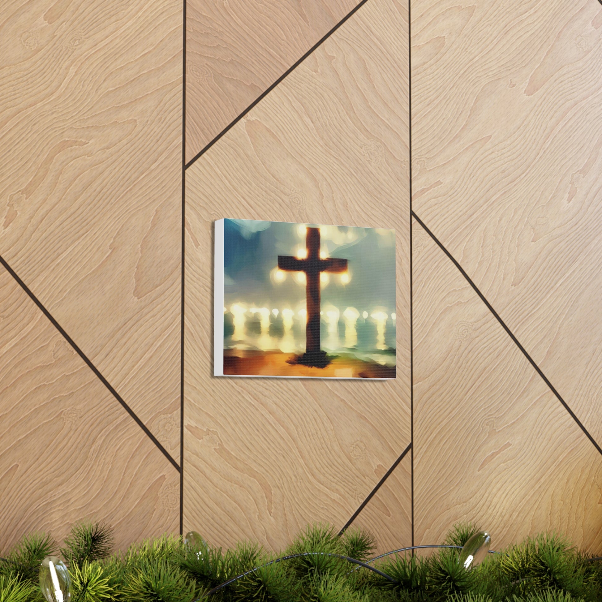 Christian wall art, Cross wall art, Beach art, Canvas Gallery Wrap - SaviTraviDesigns