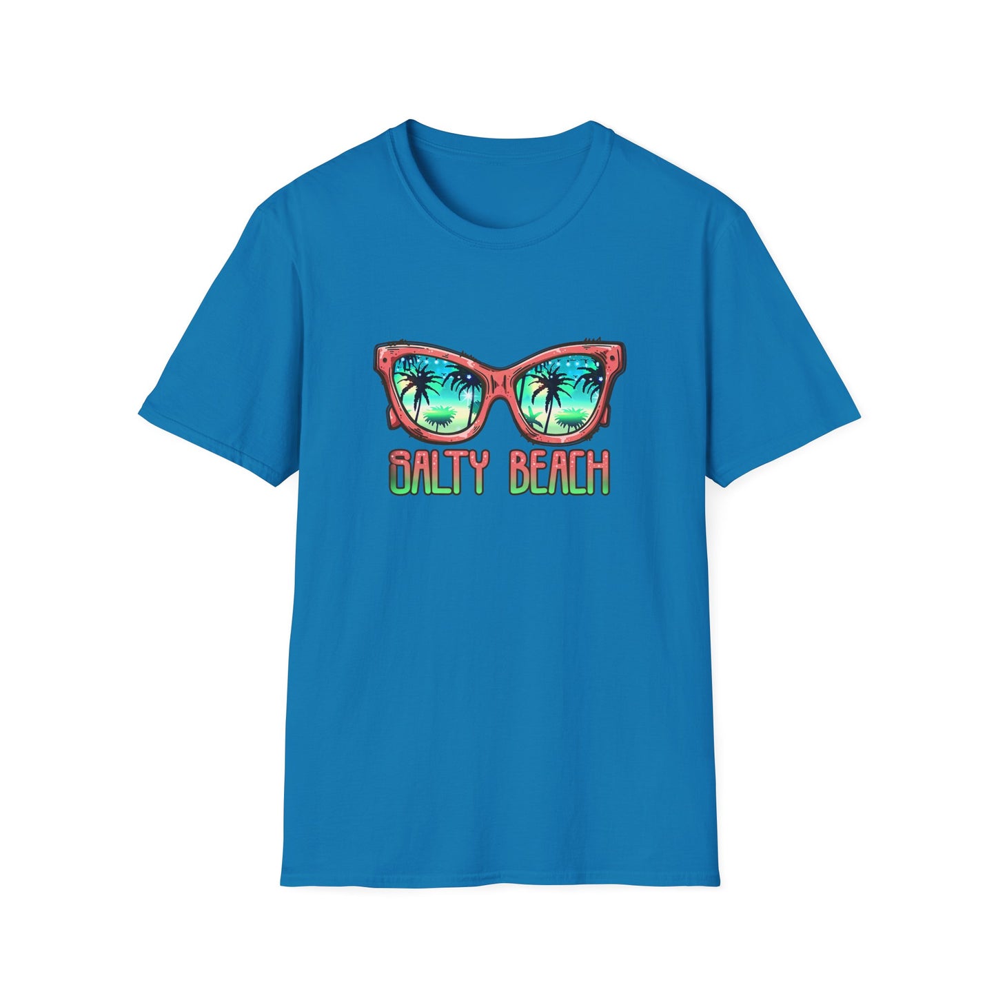 Salty Beach Beachwear Graphic T Shirt Sapphire