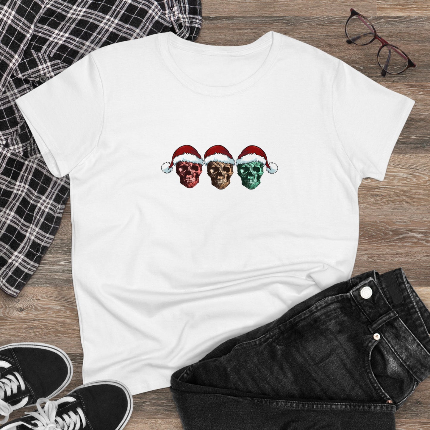 Skeleton Santa, Skeleton Christmas, Christmas Graphic Shirts, Festive Holiday T-Shirts, Ugly Christmas Sweater Tees, Funny Christmas Shirt Designs, Cute Xmas Graphic Tees