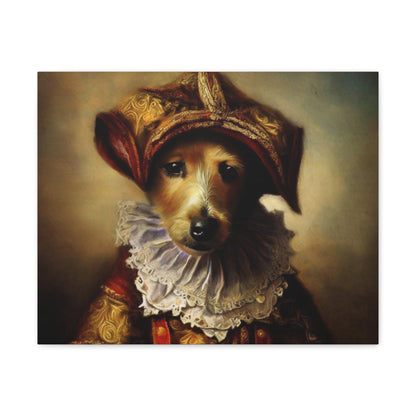 Fancy Dog, Canvas Dog Art, Dog Wall Art, Canine Canvas Art,Canvas Gallery Wraps 20″ x 16″ Premium Gallery Wraps (1.25″)