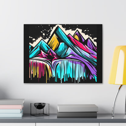 Graffiti Spray Can Mountain Painting