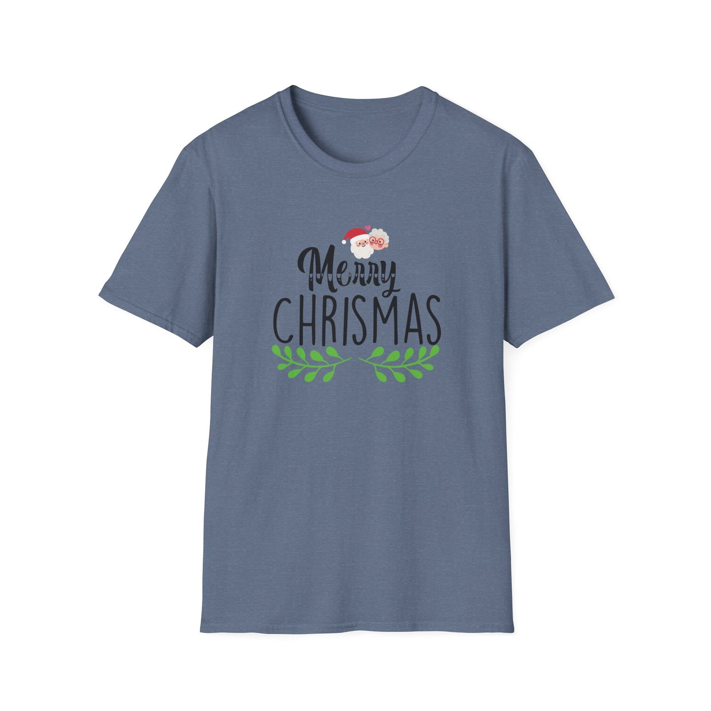 Merry Christmas Simple Graphic Shirt Heather Indigo