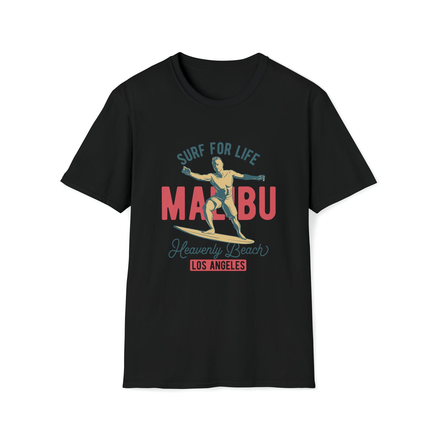 Malibu Heavenly Beach |Beach Lifestyle Shirts | Summer Vibe Apparel Black