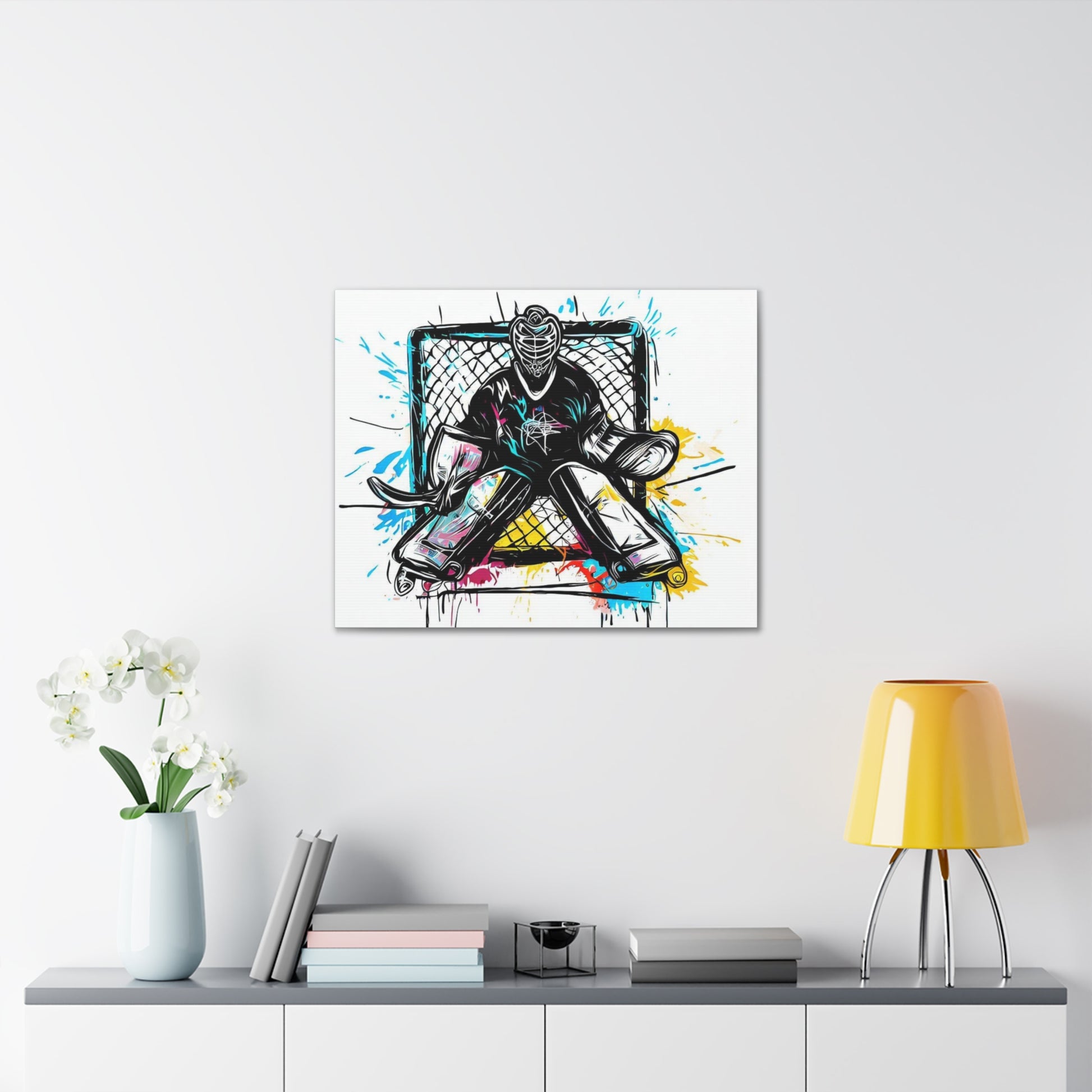 Hockey Goalie, Graffiti art prints, Street art canvas, Urban art decor, Graffiti-style wall art, Graffiti canvas prints, Street art posters - SaviTraviDesigns