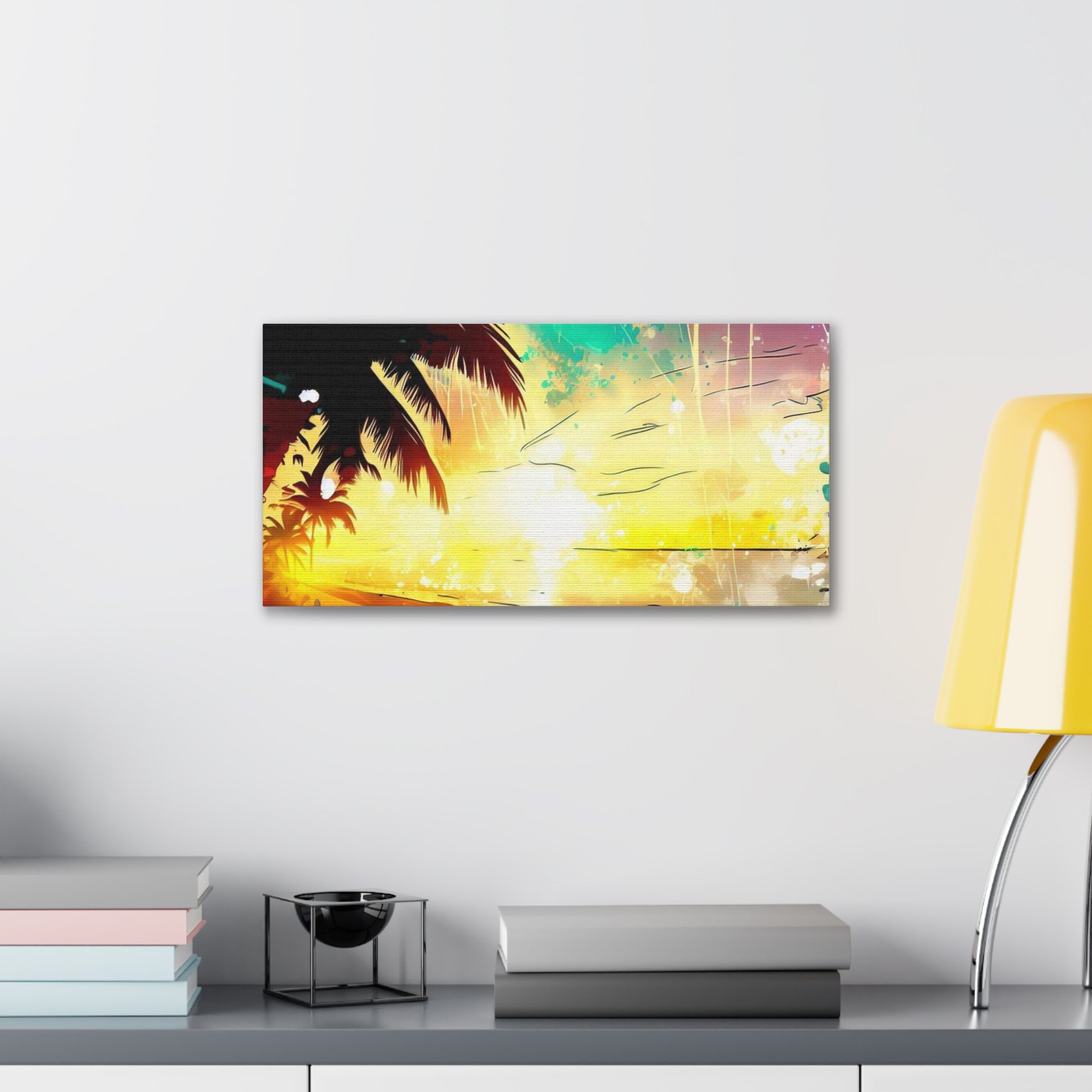 Palm Tree Sunset, Graffiti art prints, Street art canvas, Urban art decor, Graffiti-style wall art, Graffiti canvas prints, Street art posters - SaviTraviDesigns