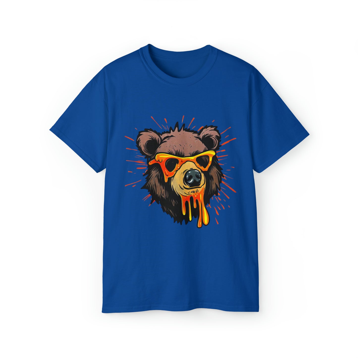 Graffiti Graphic Shirt, Street Art, Urban Art, Unisex Ultra Cotton Tee, Orange Bear Royal