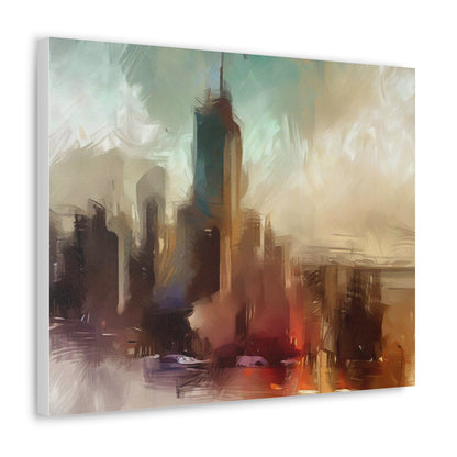 Cityscape wall art, city wall art, city art, Canvas Gallery Wraps