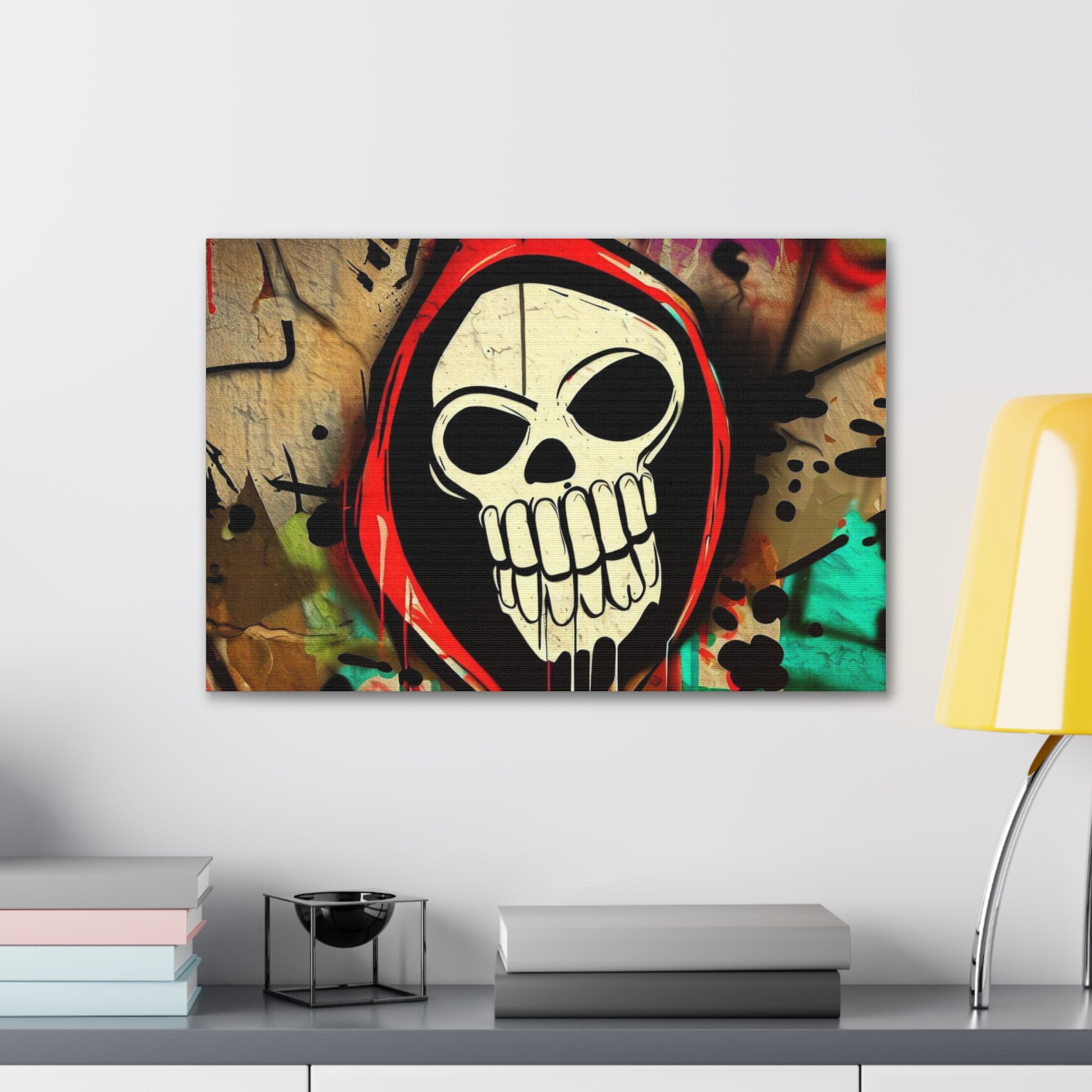 Halloween art, Skeleton canvas prints, Scary Halloween decor, Halloween home decor, Halloween wall, Gothic wall decor, Canvas Gallery Wraps - SaviTraviDesigns