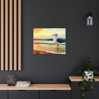 Seagull Beach, Beach wall art, Ocean wall art, Canvas Gallery Wraps