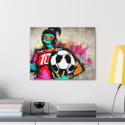 Soccer Player, Futbol Player, Graffiti art prints, Street art canvas, Urban art decor, Graffiti-style wall art, Graffiti canvas prints, Street art posters - SaviTraviDesigns