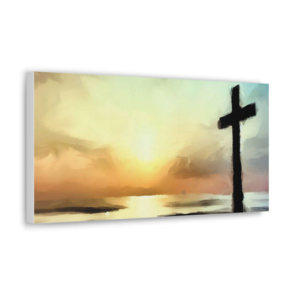 Christian wall art, Cross wall art, Beach art, ocean art, Canvas Gallery Wraps - SaviTraviDesigns