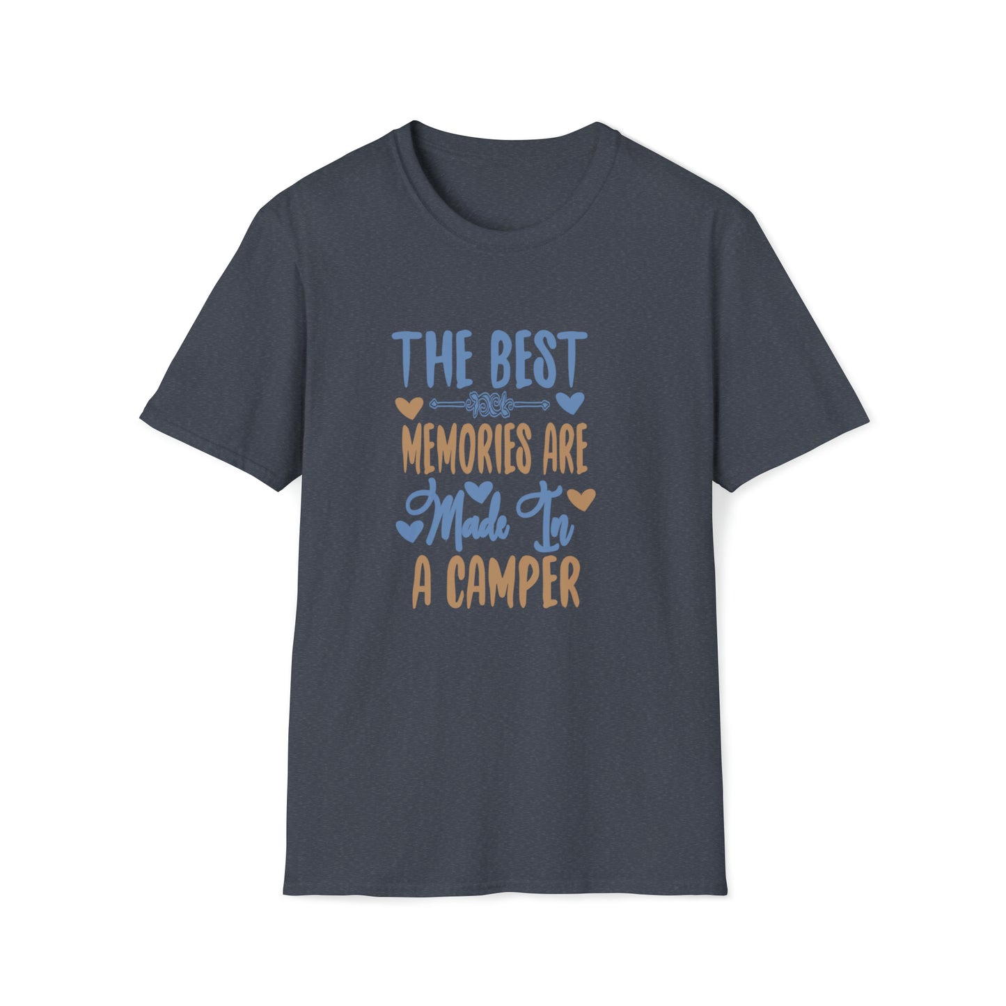 The Best Memories Are Made In The Camper |Beach Lifestyle Shirts | Summer Vibe Apparel Heather Navy