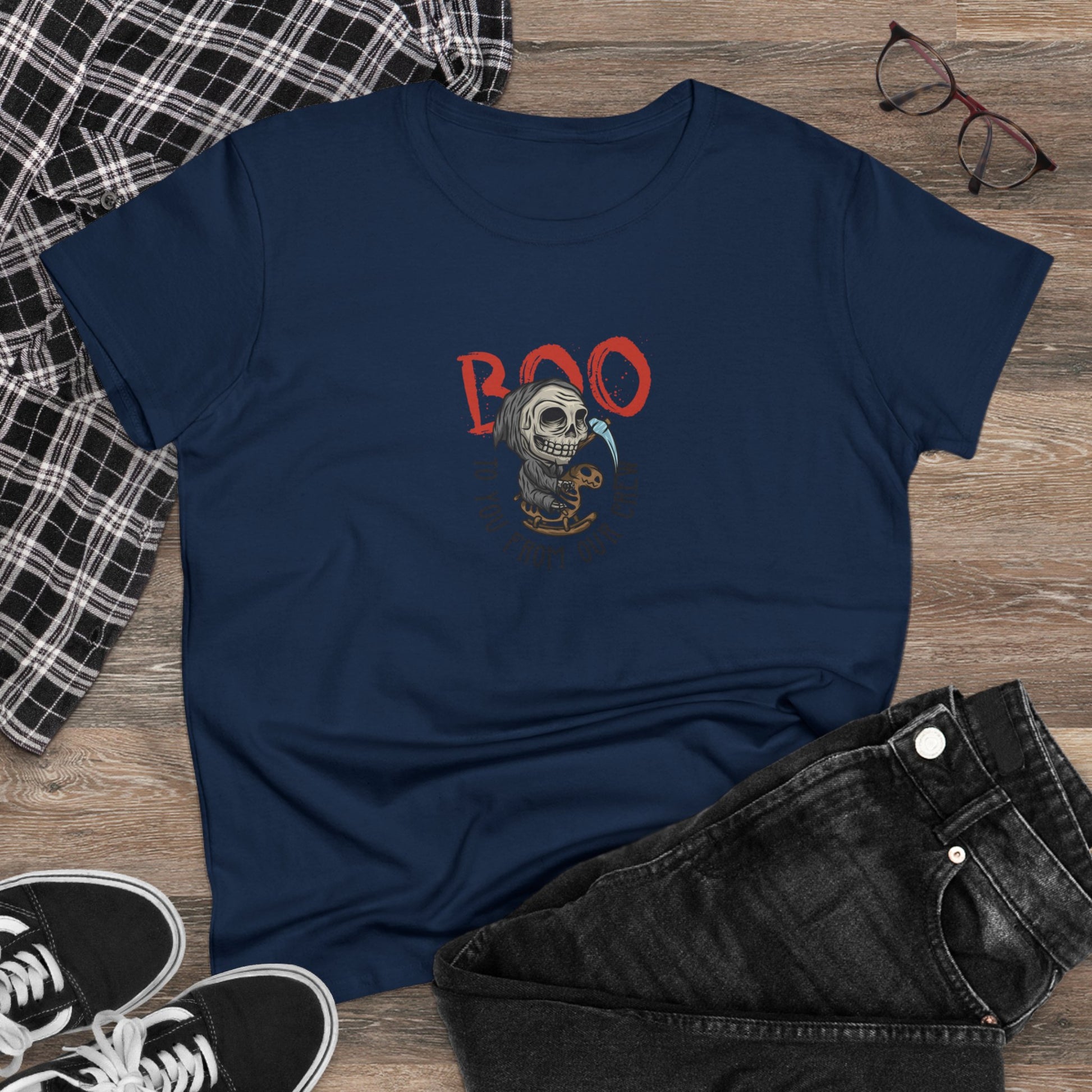 Boo To You and Our Crew, Halloween Graphic Shirts, Spooky Halloween Shirts, Scary Halloween Shirt Designs, Cute Halloween Graphic Tees, Funny Halloween Shirt Ideas