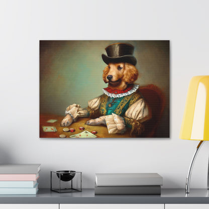 Fancy Dog, Canvas Dog Art, Dog Wall Art, Canine Canvas Art, Canvas Gallery Wraps