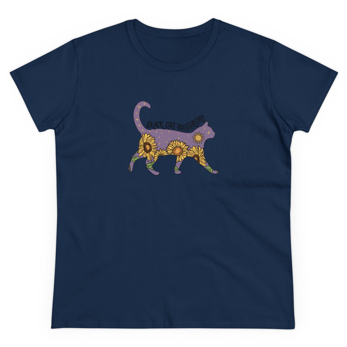 Black Cat, Halloween Graphic Shirts, Spooky Halloween Shirts, Scary Halloween Shirt Designs, Cute Halloween Graphic Tees, Funny Halloween Shirt Ideas Navy