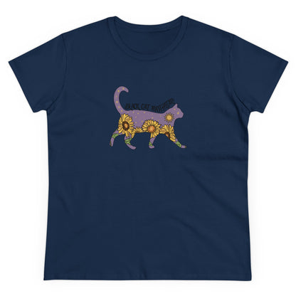 Black Cat, Halloween Graphic Shirts, Spooky Halloween Shirts, Scary Halloween Shirt Designs, Cute Halloween Graphic Tees, Funny Halloween Shirt Ideas Navy