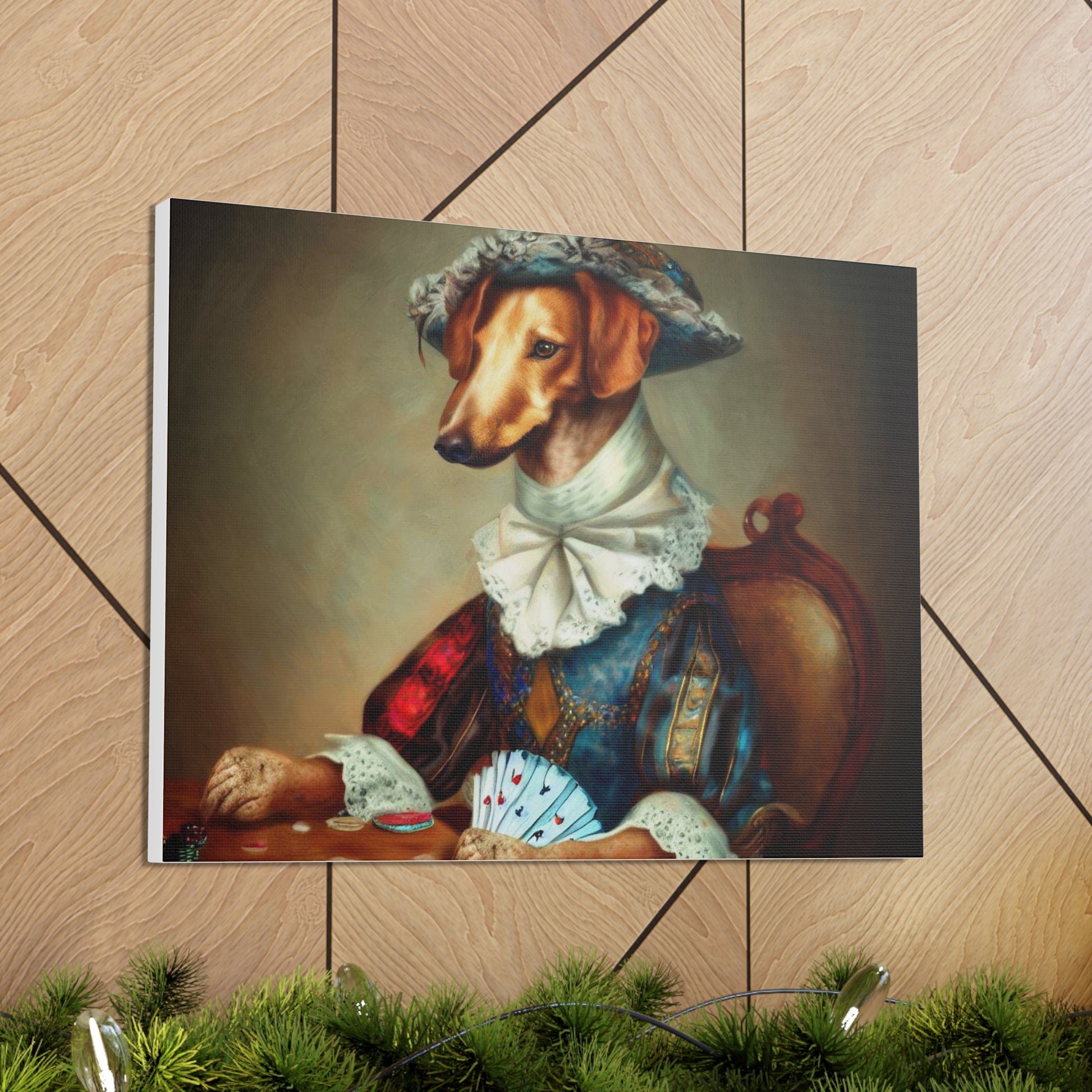 Fancy Dog, Canvas Dog Art, Dog Wall Art, Canine Canvas Art,Canvas Gallery Wraps, Pet Art, King Dog - SaviTraviDesigns