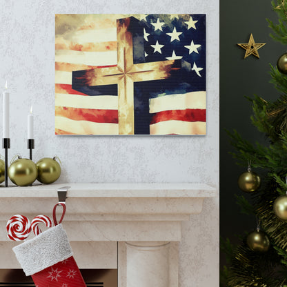 Christian wall art, Flag wall art, Canvas Gallery Wraps - SaviTraviDesigns