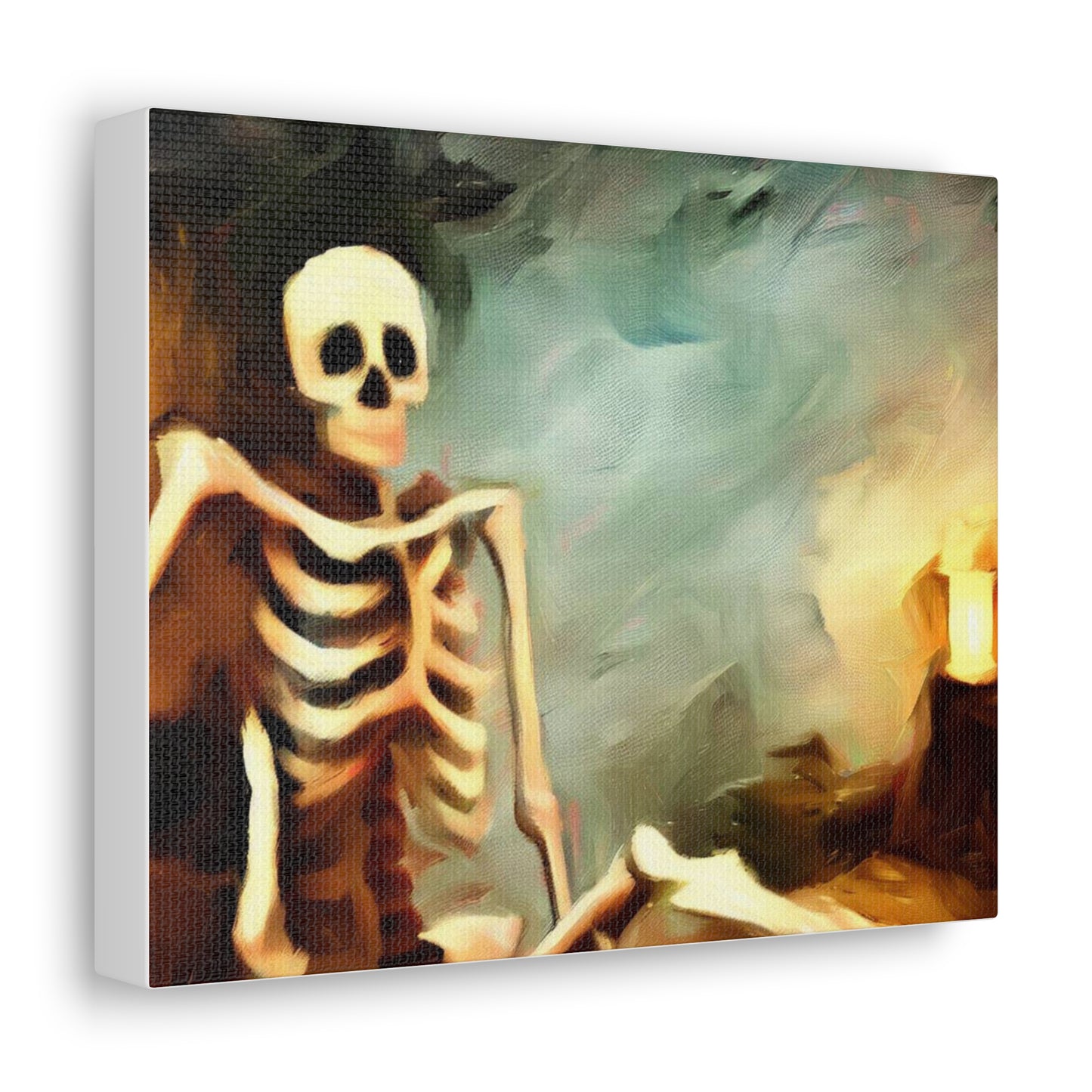 Halloween art, Skeleton canvas prints, Scary Halloween decor, Halloween home decor, Halloween wall, Gothic wall decor, Canvas Gallery Wraps - SaviTraviDesigns