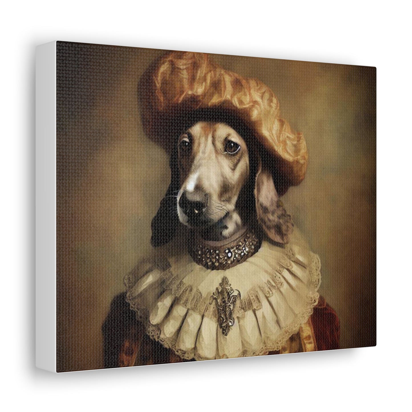 Fancy Dog, Canvas Dog Art, Dog Wall Art, Canine Canvas Art, Canvas Gallery Wraps