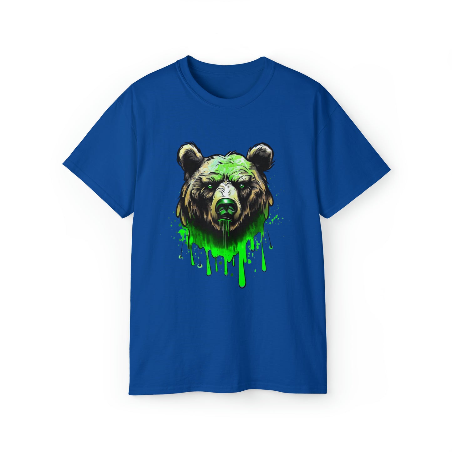 Graffiti Graphic Shirt, Street Art, Urban Art, Unisex Ultra Cotton Tee, Green Bear Royal