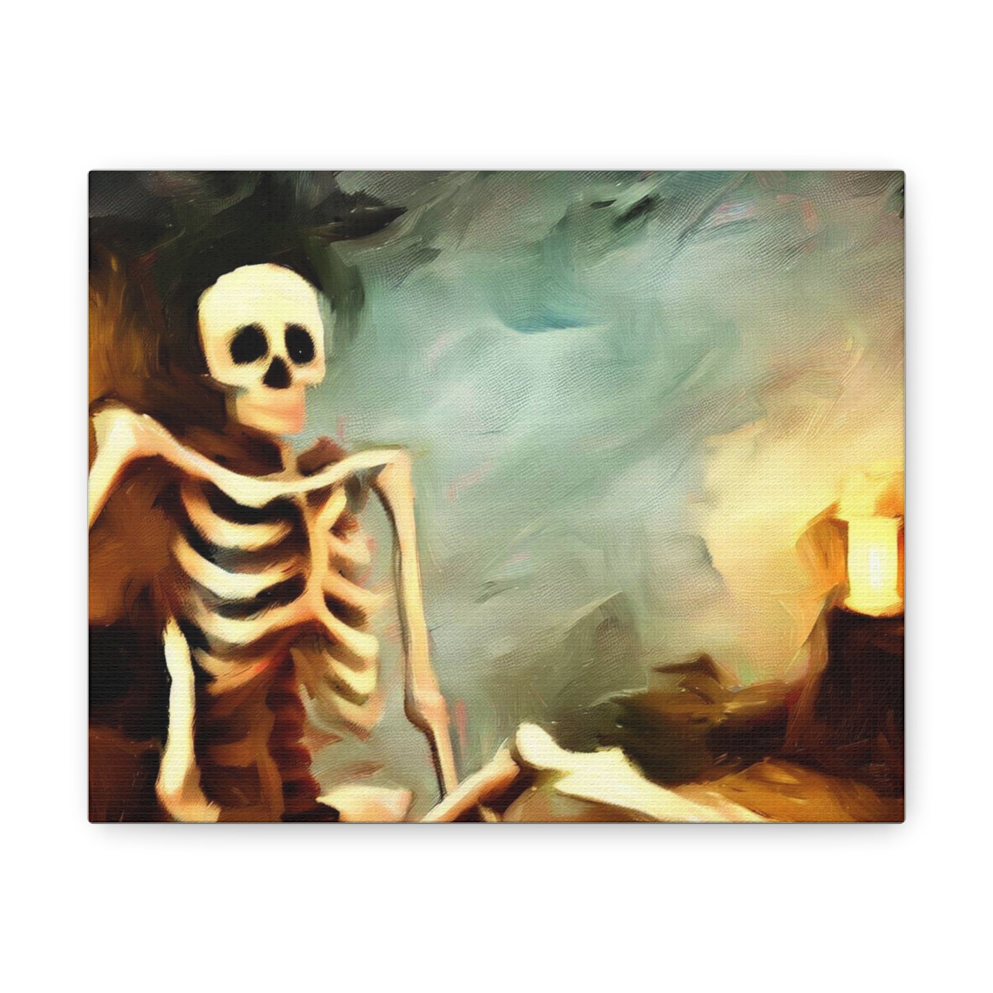 Halloween art, Skeleton canvas prints, Scary Halloween decor, Halloween home decor, Halloween wall, Gothic wall decor, Canvas Gallery Wraps - SaviTraviDesigns