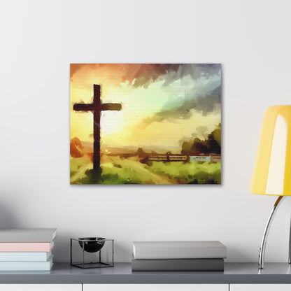 Christian wall art, Cross wall art, Farm art, Canvas Gallery Wraps - SaviTraviDesigns