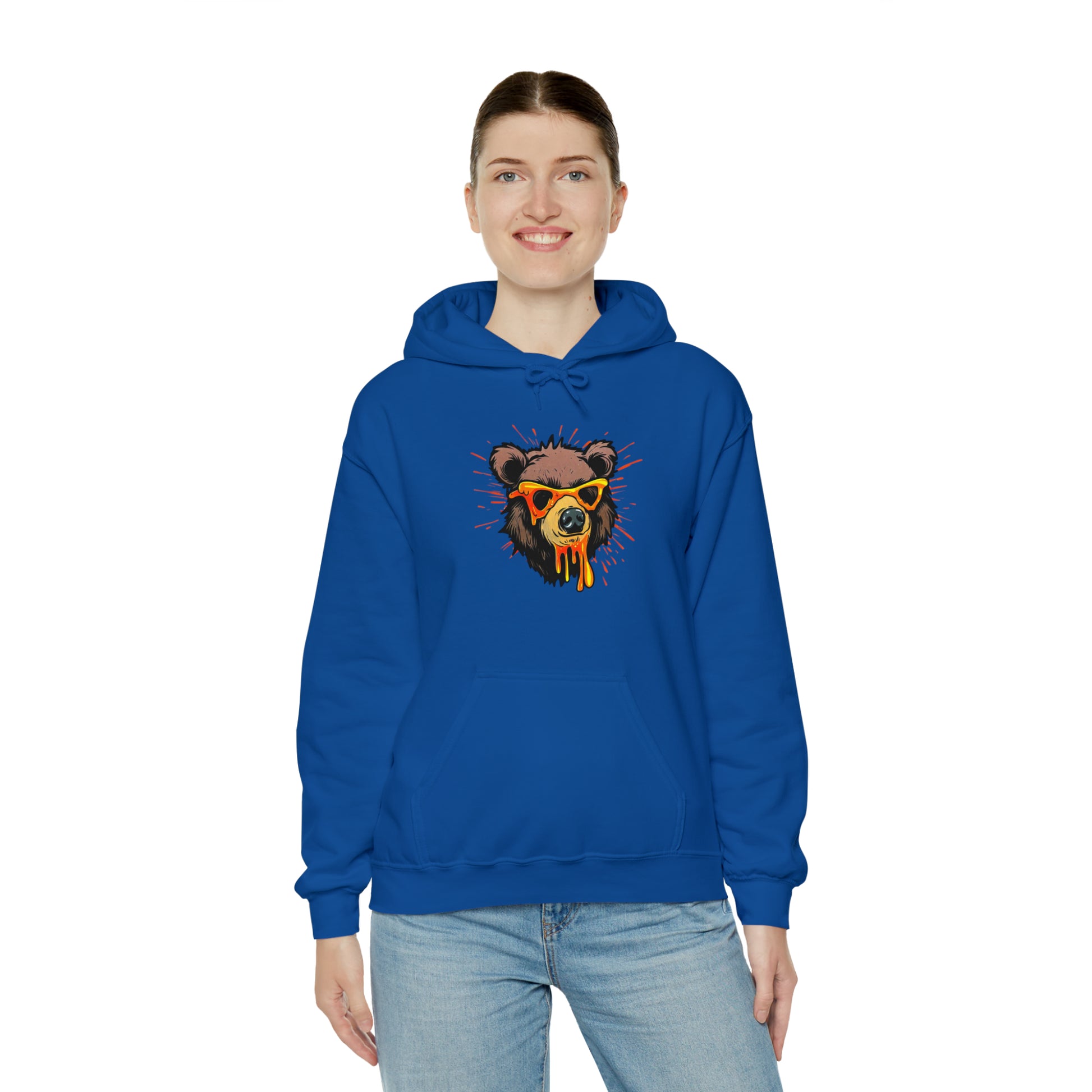 Bear Hoodie, Graffiti Graphic Shirt, Street Art, Urban Art, Unisex Heavy Blend™ Hooded Sweatshirt,