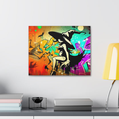 Halloween art, witch canvas prints, Scary Halloween decor, Halloween home decor, Halloween wall, Gothic wall decor, Canvas Gallery Wraps