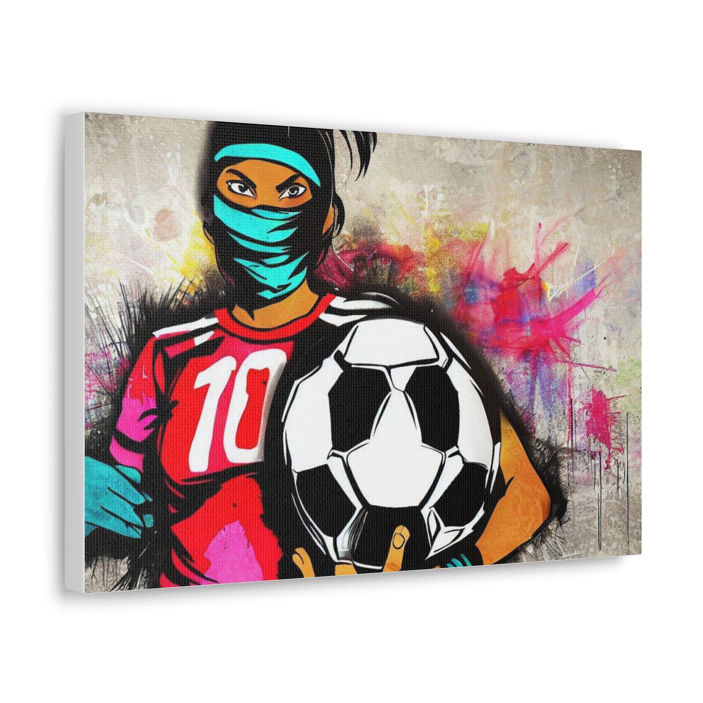 Soccer Player, Futbol Player, Graffiti art prints, Street art canvas, Urban art decor, Graffiti-style wall art, Graffiti canvas prints, Street art posters - SaviTraviDesigns