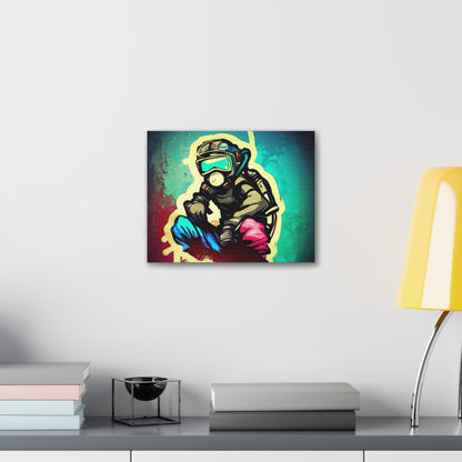 Gasmask, Graffiti Artist, Graffiti art prints, Street art canvas, Urban art decor, Graffiti-style wall art, Graffiti canvas prints, Street art posters - SaviTraviDesigns