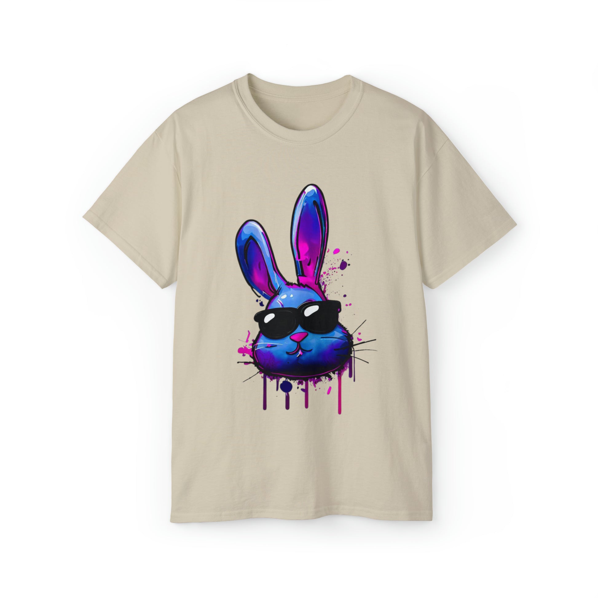 Graffiti shirt, Bunny shirt,  Urban Art T-Shirt, Blue Bunny, Urban Shirt - SaviTraviDesigns