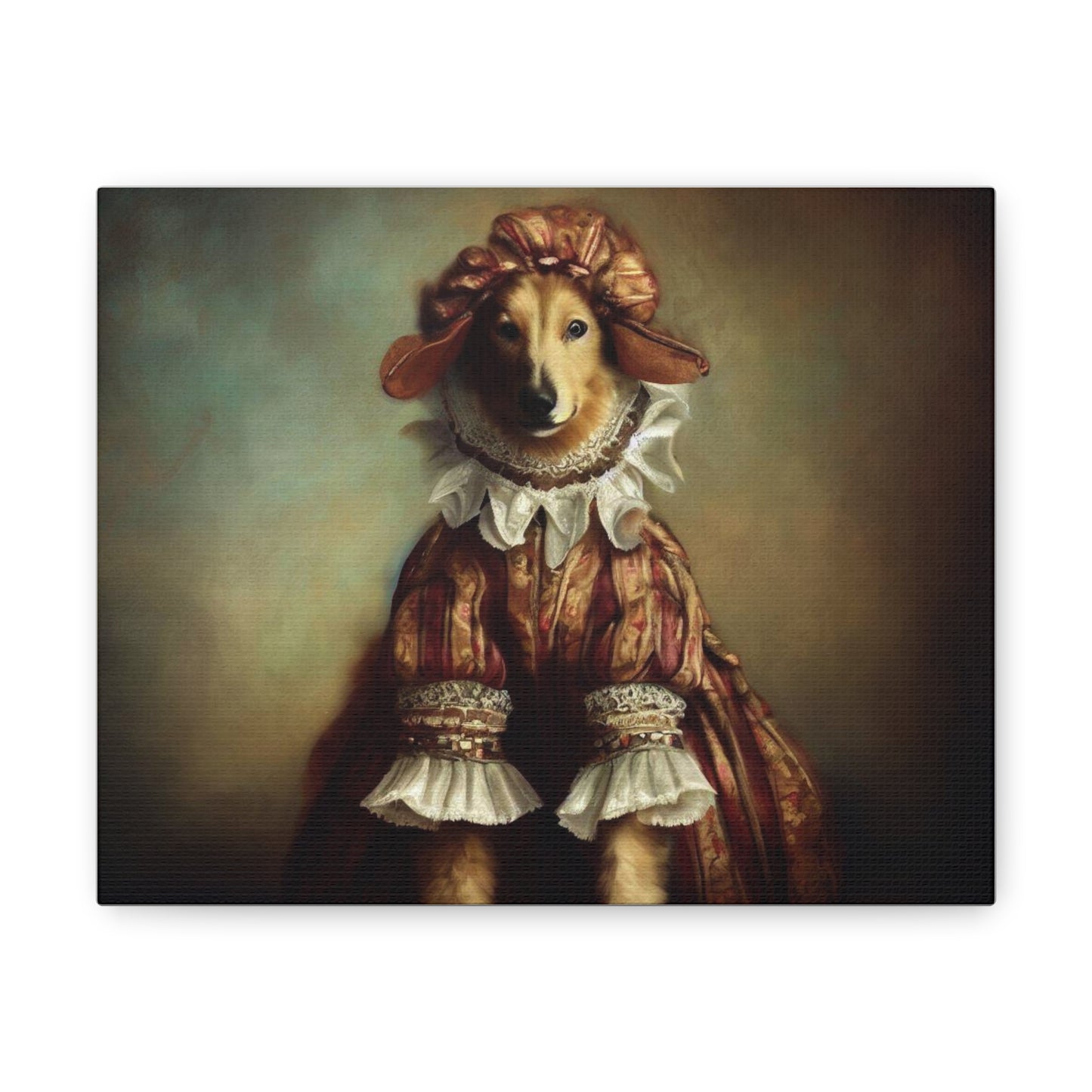 Fancy Dog, Canvas Dog Art, Dog Wall Art, Canine Canvas Art,Canvas Gallery Wraps, Pet Art 10″ x 8″ Premium Gallery Wraps (1.25″)