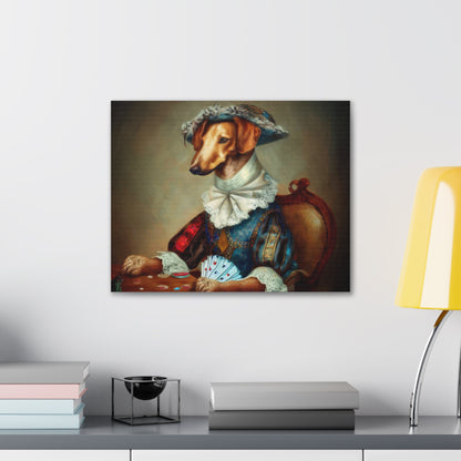 Fancy Dog, Canvas Dog Art, Dog Wall Art, Canine Canvas Art,Canvas Gallery Wraps, Pet Art, King Dog - SaviTraviDesigns