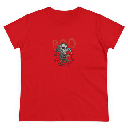 Boo To You and Our Crew, Halloween Graphic Shirts, Spooky Halloween Shirts, Scary Halloween Shirt Designs, Cute Halloween Graphic Tees, Funny Halloween Shirt Ideas Red