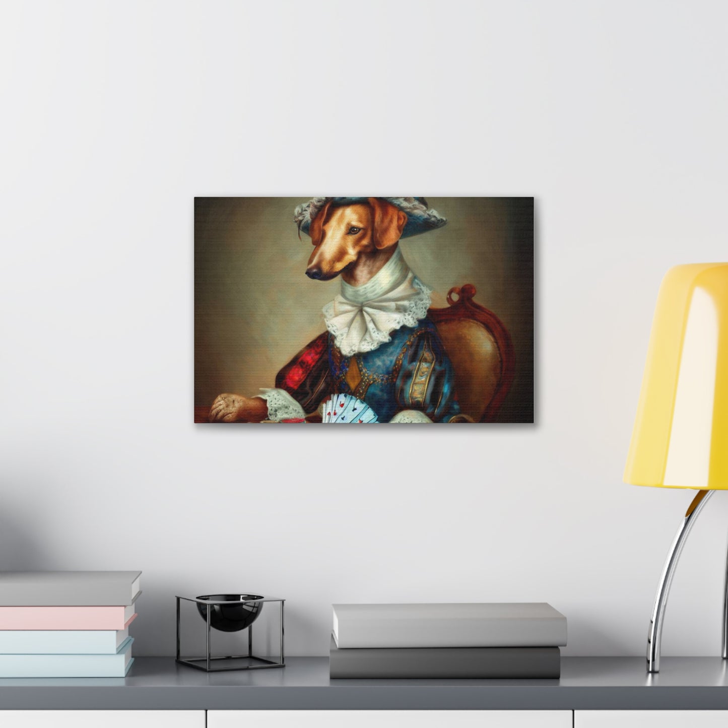 Fancy Dog, Canvas Dog Art, Dog Wall Art, Canine Canvas Art,Canvas Gallery Wraps, Pet Art, King Dog - SaviTraviDesigns