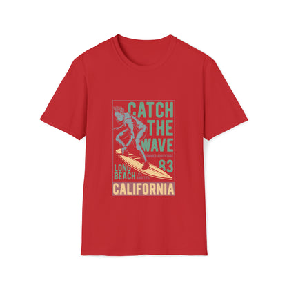 Catch The Wave California, Beachwear Graphics, Tropical T-Shirt Designs, Ocean-Inspired Shirts, Surfing Graphics, Sun and Sand Apparel, Summer Wardrobe Essentials - SaviTraviDesigns