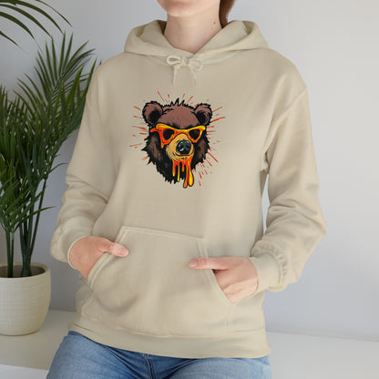 Bear Hoodie, Graffiti Graphic Shirt, Street Art, Urban Art, Unisex Heavy Blend™ Hooded Sweatshirt,