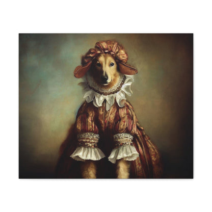 Fancy Dog, Canvas Dog Art, Dog Wall Art, Canine Canvas Art,Canvas Gallery Wraps, Pet Art 24″ x 20″ Premium Gallery Wraps (1.25″)