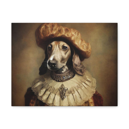 Fancy Dog, Canvas Dog Art, Dog Wall Art, Canine Canvas Art, Canvas Gallery Wraps 14″ x 11″ Premium Gallery Wraps (1.25″)