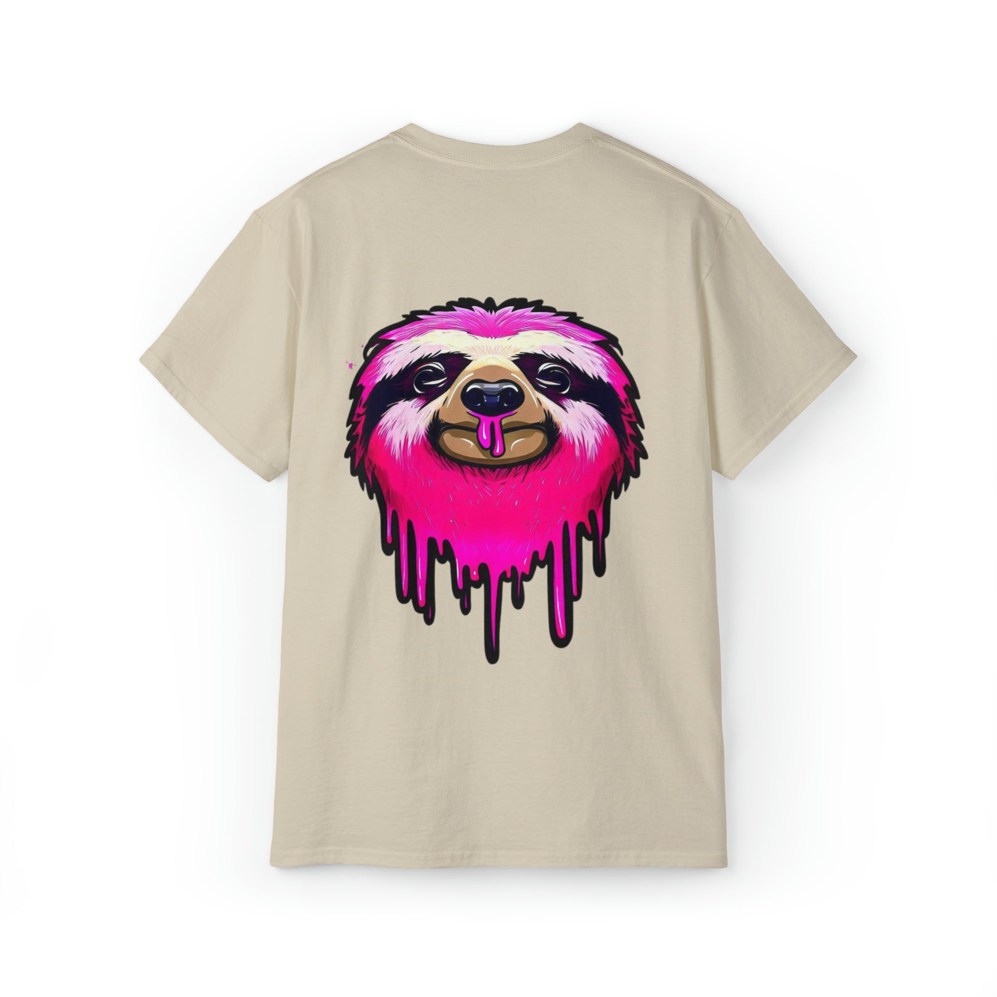 Graffiti Tshirt, Sloth Tshirt, Graphic T-Shirt, Unisex Ultra Cotton Tee, Pink Sloth