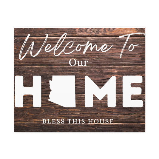 Rustic Welcome to Our Home Sign, Our first home Sign, New Home Sign, Housewarming Gift, Personalized Home, Wood Signs, Wall Decor, Arizona - SaviTraviDesigns