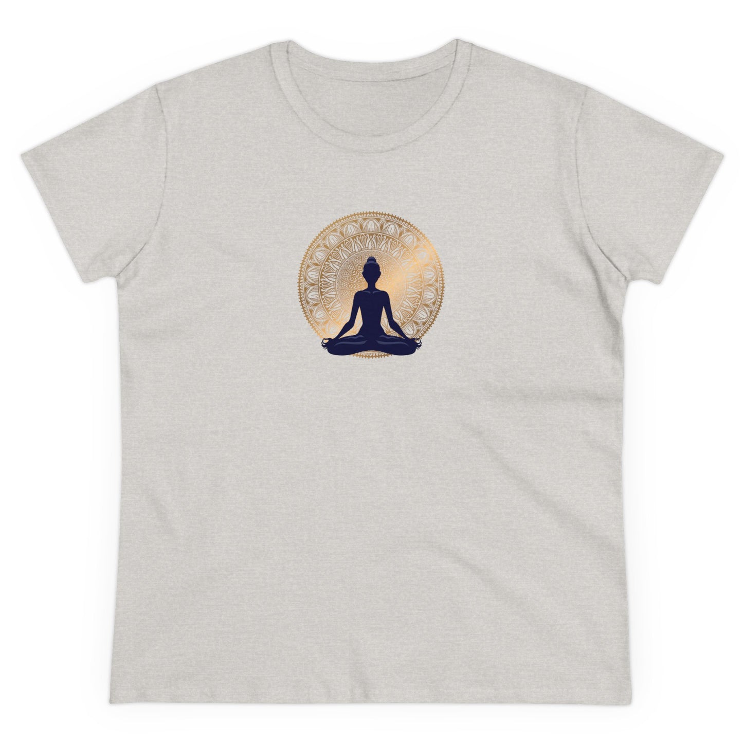 Sitting Pose Bohemian Mandala Graphic T-Shirts – Yoga-Inspired Zen Designs