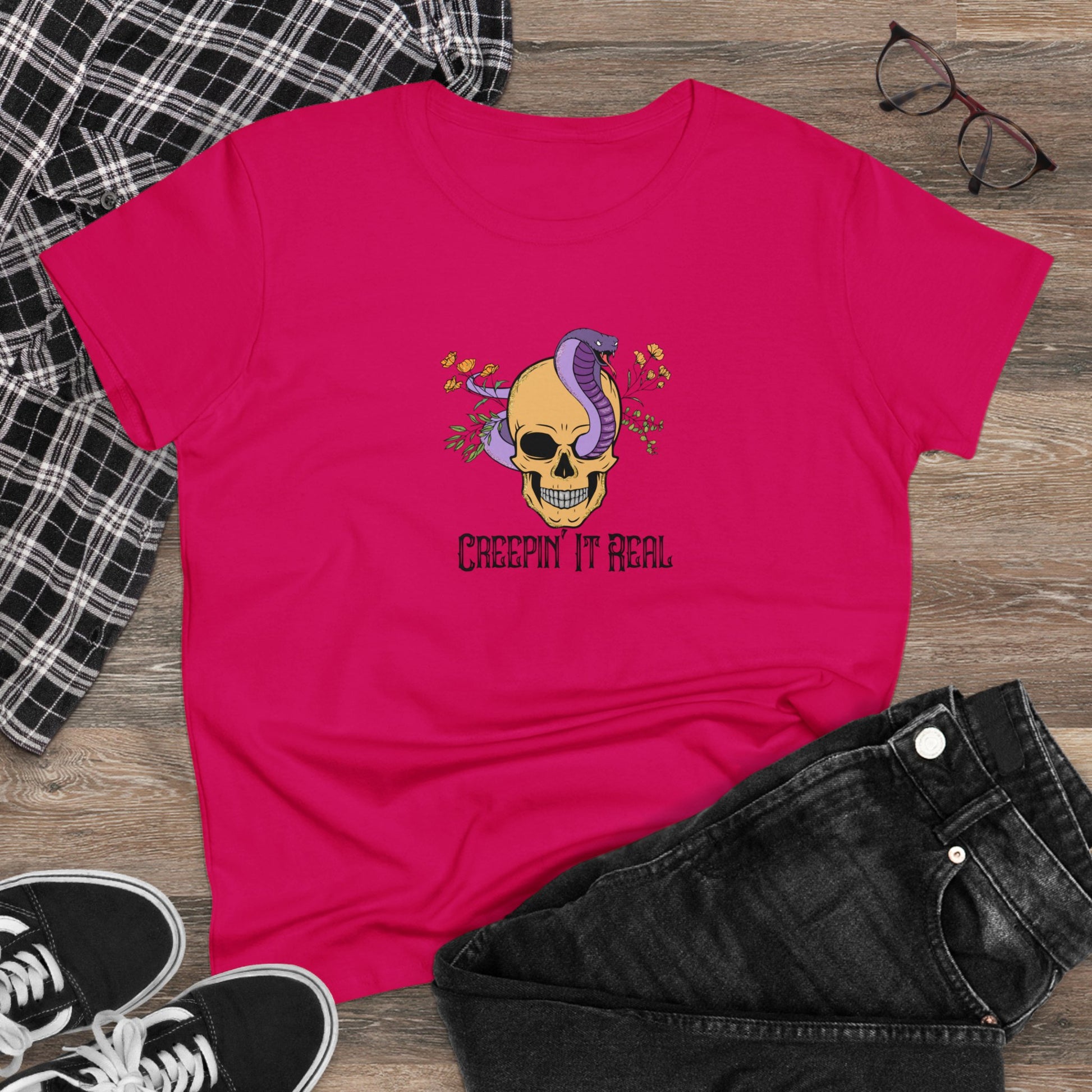 Creepin' it Real, Halloween Graphic Shirts, Spooky Halloween Shirts, Scary Halloween Shirt Designs, Cute Halloween Graphic Tees, Funny Halloween Shirt Ideas