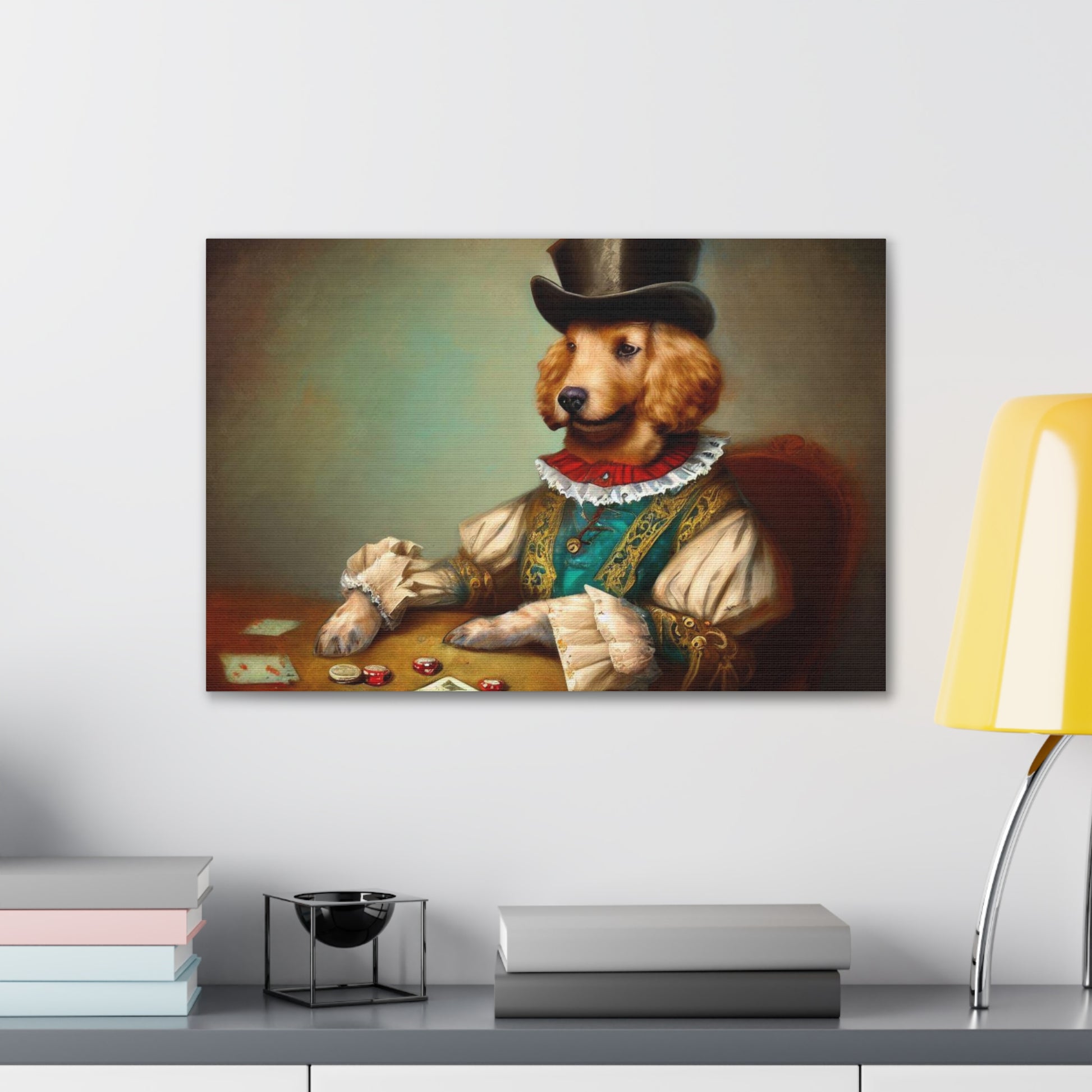 Fancy Dog, Canvas Dog Art, Dog Wall Art, Canine Canvas Art, Canvas Gallery Wraps