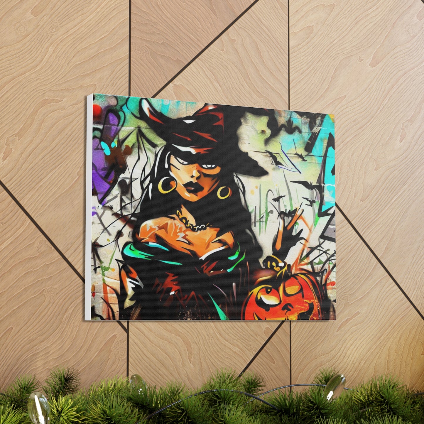 Halloween art, Witch canvas prints, Scary Halloween decor, Halloween home decor, Halloween wall, Gothic wall decor, Canvas Gallery Wraps