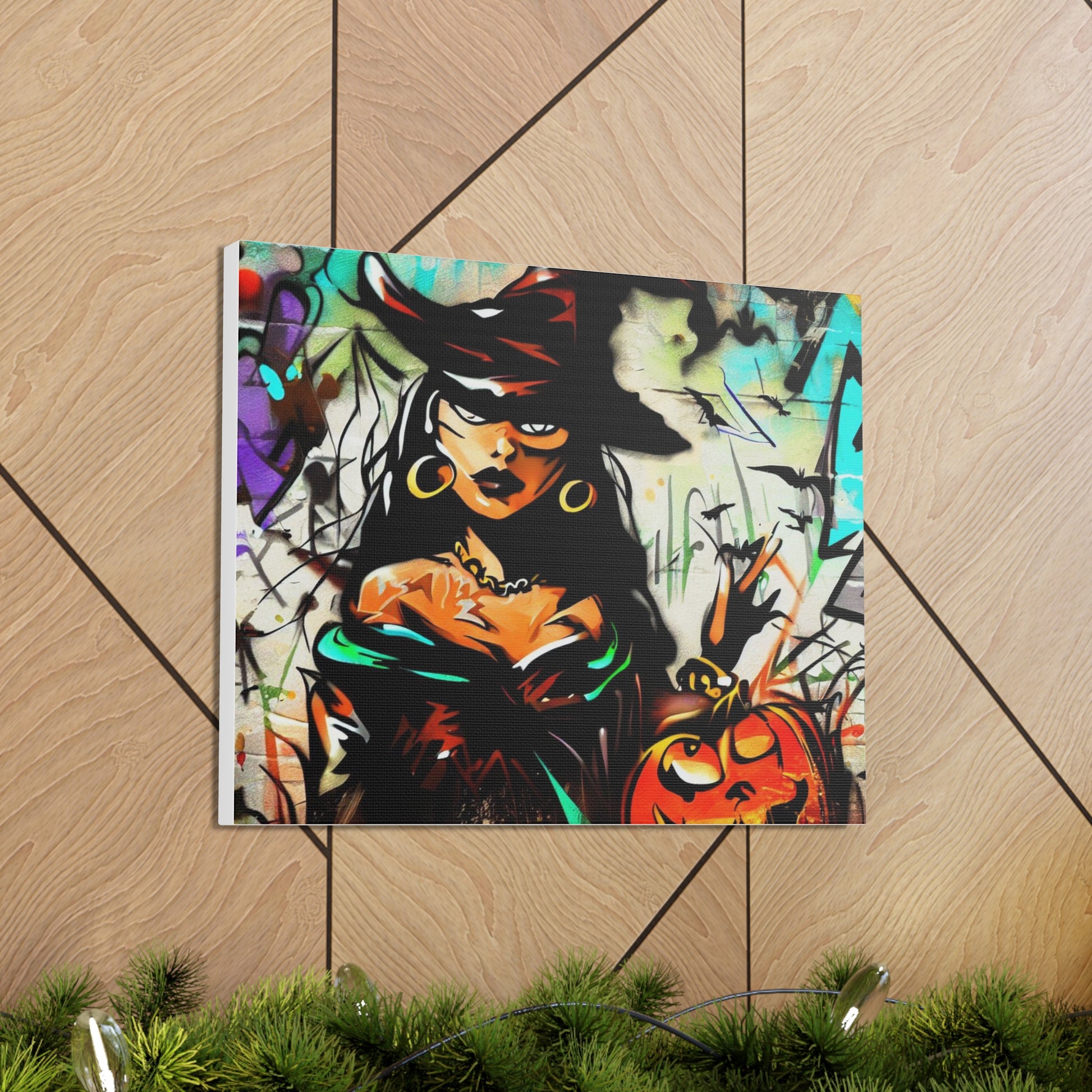 Halloween art, Witch canvas prints, Scary Halloween decor, Halloween home decor, Halloween wall, Gothic wall decor, Canvas Gallery Wraps