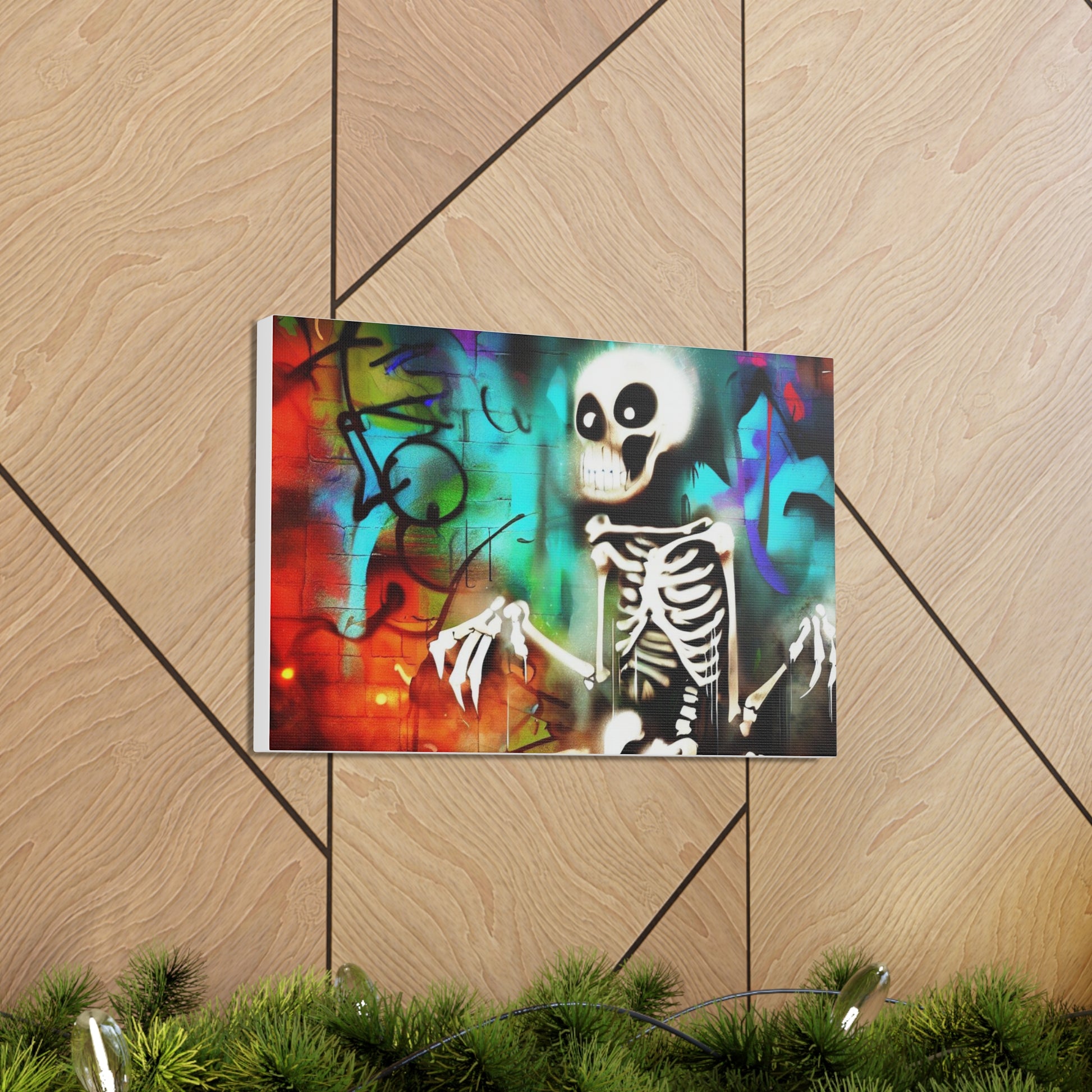 Halloween art, Skeleton canvas prints, Scary Halloween decor, Halloween home decor, Halloween wall, Gothic wall decor, Canvas Gallery Wraps - SaviTraviDesigns