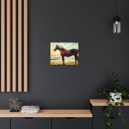 Horse wall art, Beach wall art, ocean wall art, Canvas Gallery Wraps, Horse Beach, Sunset Beach - SaviTraviDesigns