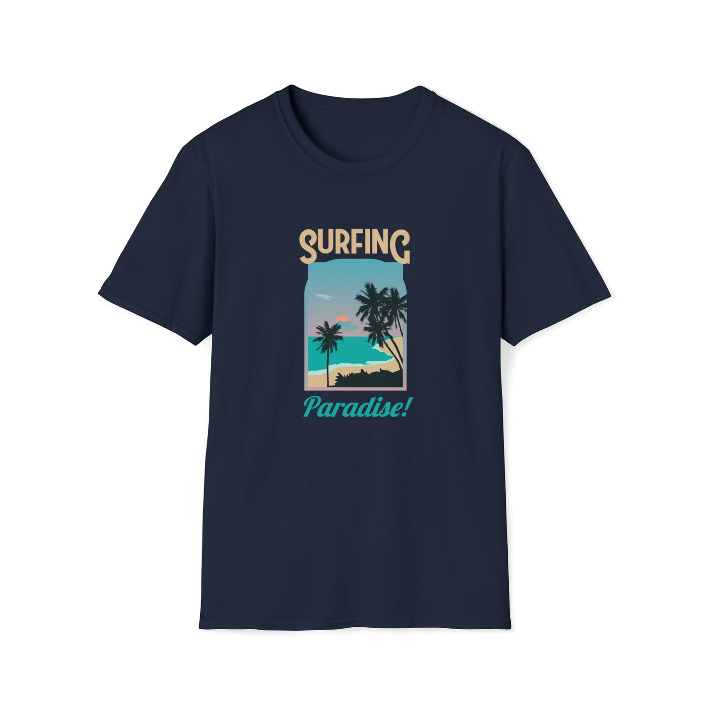 Surfing Paradise |Beach Lifestyle Shirts | Summer Vibe Apparel Navy